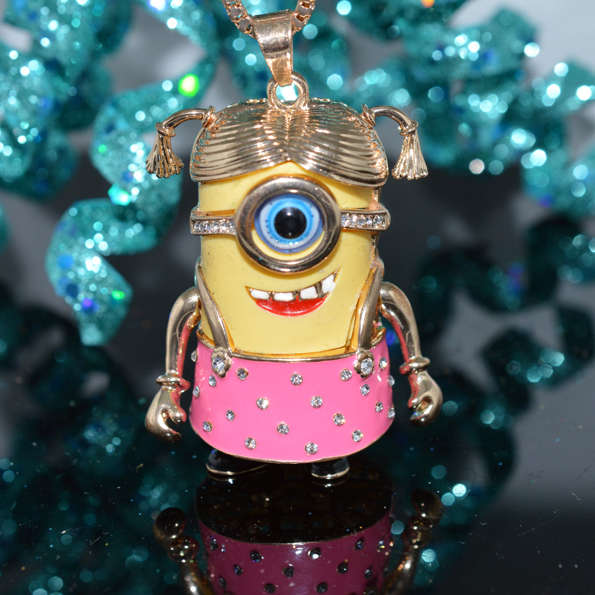 Adorable &quot;Minion&quot; necklace by Betsey Johnson