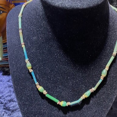ReCreated Turquoise & Black Beads Necklace - Long Tooth & Ceramic - Ruby  Lane