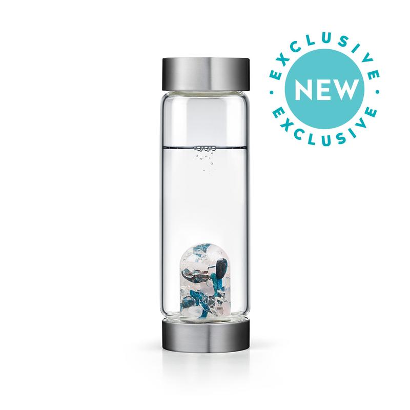 Slimming Crystal Water Bottle with Slimming Bracelet & Stones